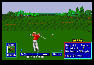 PGA European Tour (USA, Europe) In game screenshot